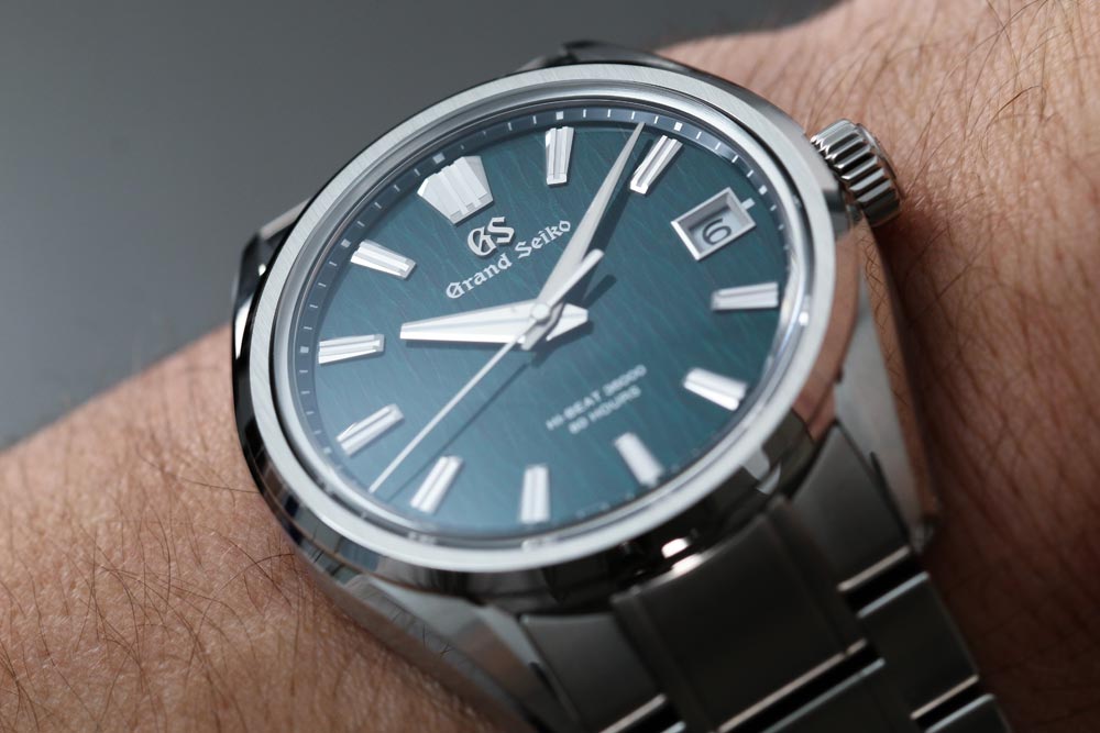 Grand Seiko Green Birch SLGH011 wrist shot