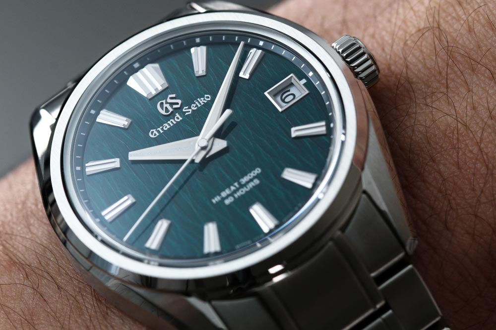 Grand Seiko Green Birch SLGH011 wrist shot