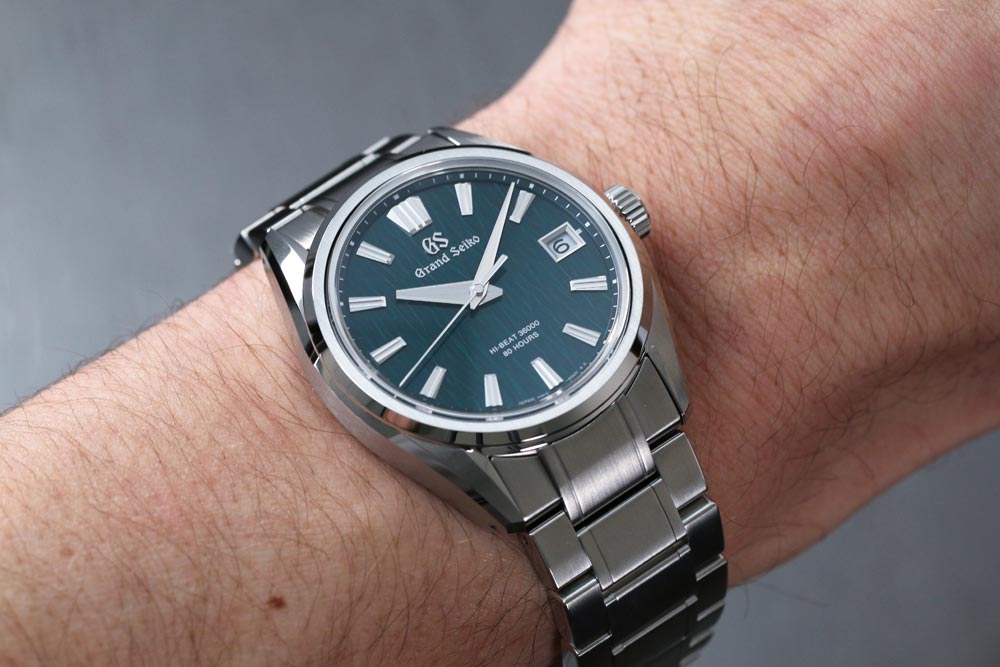 Grand Seiko Green Birch SLGH011 wrist shot