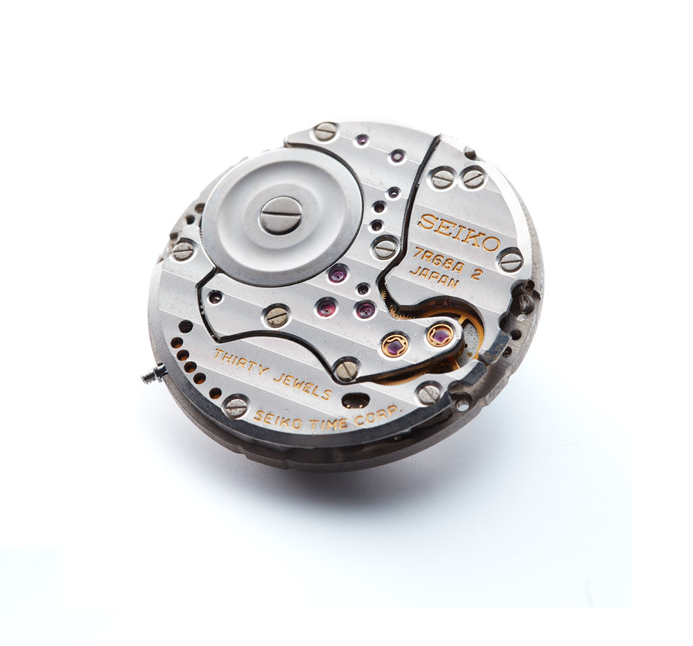Caliber 7R68, introduced in 1999 and the first Spring Drive caliber to be brought to market.